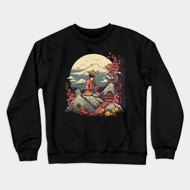 Mount Fuji Crewneck Sweatshirt by Pixy Official